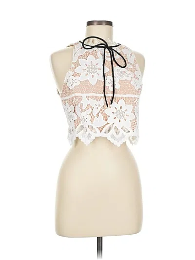 Pre-owned Endless Rose Sleeveless Blouse In White