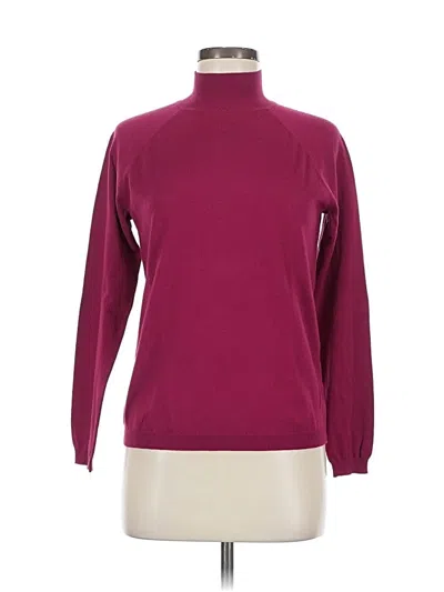 Pre-owned Talbots Turtleneck Sweater In Burgundy