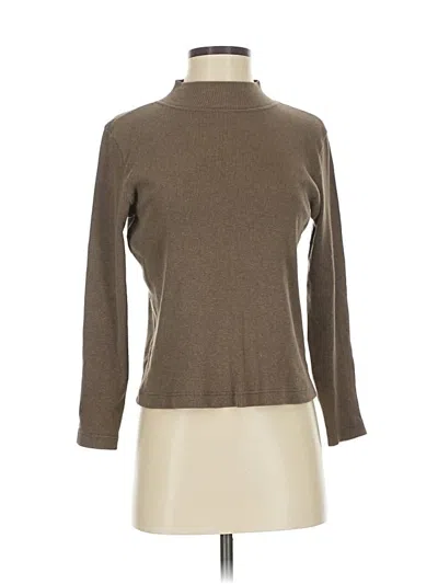 Pre-owned Lizsport Long Sleeve Turtleneck In Brown