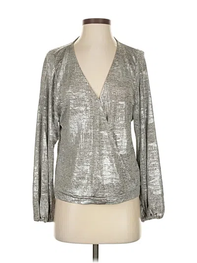 By Anthropologie Long Sleeve Blouse In Gray