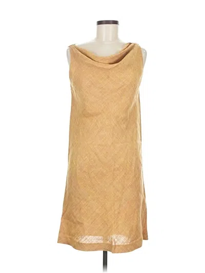 Pre-owned Linda Allard Ellen Tracy Casual Dress In Brown