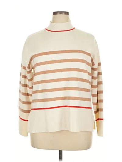 Pre-owned Tahari Turtleneck Sweater In White