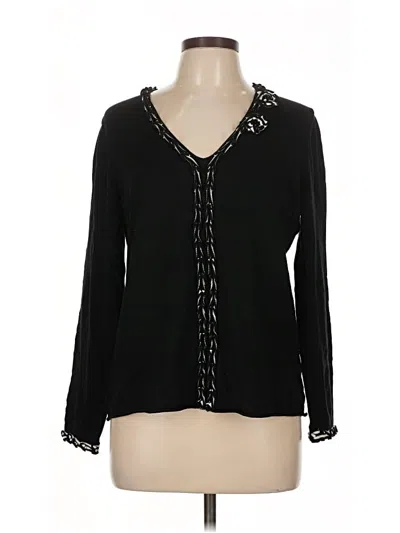 Pre-owned Marina Rinaldi Cardigan Sweater In Black