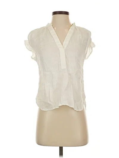 Pre-owned Pilcro Short Sleeve Blouse In White