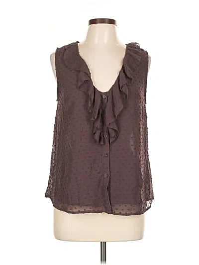 Pre-owned Wishlist Apparel Sleeveless Blouse In Brown