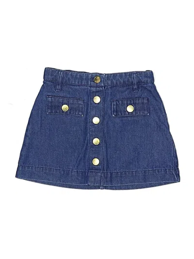Pre-owned Crewcuts Kids' Denim Skirt In Blue