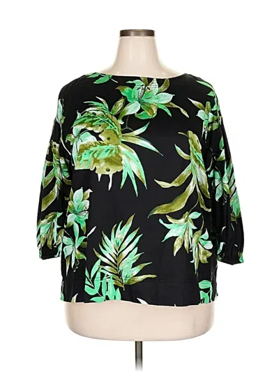 Pre-owned Polo Ralph Lauren 3/4 Sleeve Blouse In Black