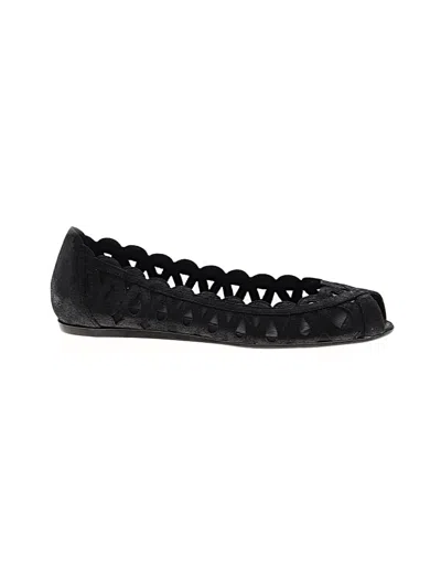 Pre-owned Donald J Pliner Flats In Black