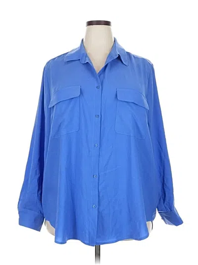 Madison 3/4 Sleeve Blouse In Blue