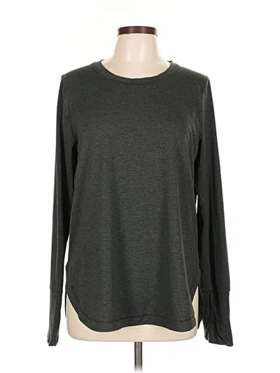 Pre-owned Athleta Long Sleeve T-shirt In Gray