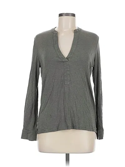 Pre-owned Majestic Filatures Long Sleeve Henley Shirt In Gray