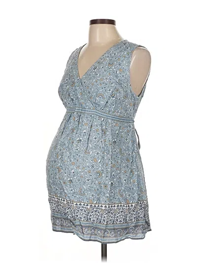 Pre-owned Motherhood Sleeveless Blouse In Blue