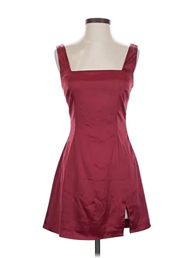 Pre-owned More To Come Sleeveless Top Burgundy Square Neckline Tops