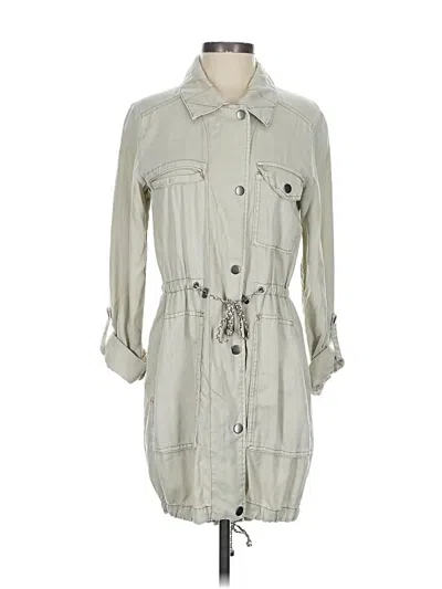 Pre-owned By Anthropologie Trenchcoat In White