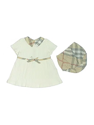 Pre-owned Burberry Babies' Dress In White