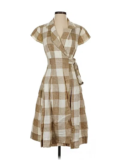 Pre-owned Gal Meets Glam Casual Dress In Brown