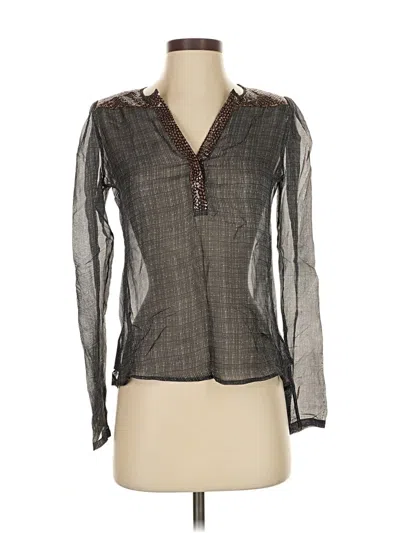 Pre-owned Joe's Jeans Long Sleeve Blouse In Gray