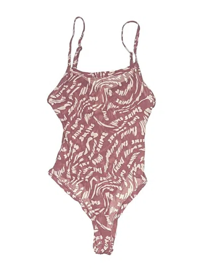 Pre-owned Assorted Brands Bodysuit In Burgundy