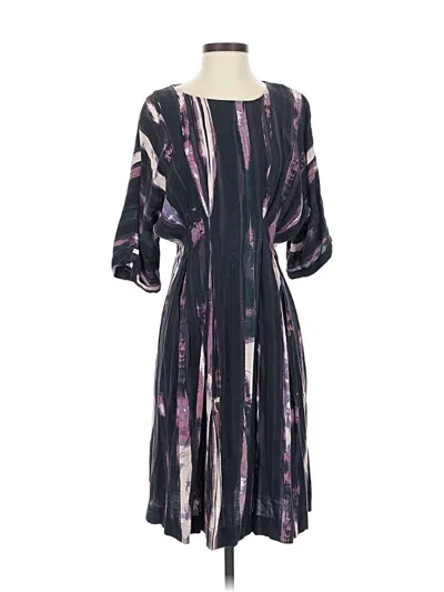 Pre-owned Wrap Casual Dress In Purple