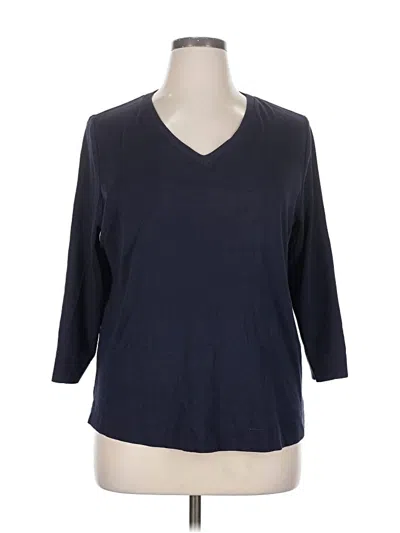 Pre-owned Chico's 3/4 Sleeve T-shirt In Blue