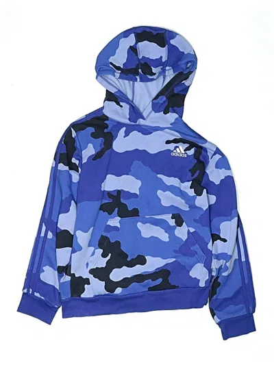 Pre-owned Adidas Originals Kids' Pullover Hoodie In Blue