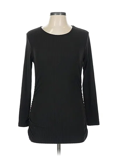 Pre-owned Ekouaer Long Sleeve T-shirt In Black