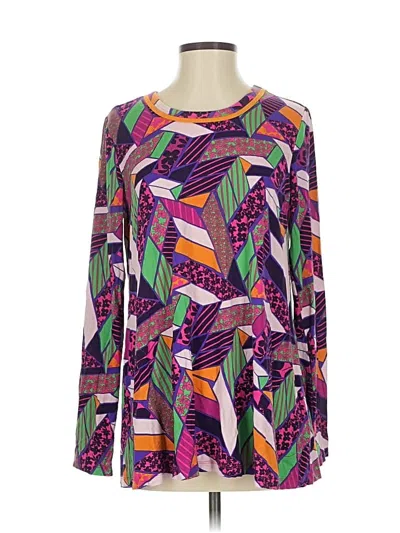 Pre-owned Logo By Lori Goldstein Long Sleeve Blouse In Purple