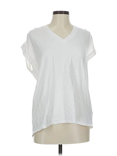 Pre-owned Athleta Short Sleeve T-shirt In White