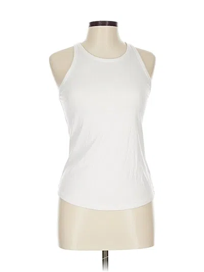Pre-owned Athleta Sleeveless T-shirt In White