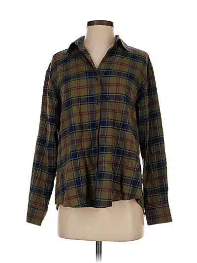 Pre-owned Drew Long Sleeve Button Down Shirt In Green