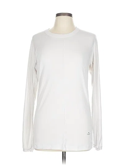 Pre-owned Uniqlo Long Sleeve T-shirt In White