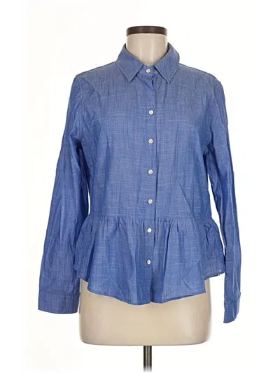 Pre-owned Lilly Pulitzer Long Sleeve Button Down Shirt In Blue