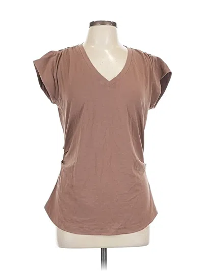 Pre-owned Athleta Short Sleeve T-shirt In Brown
