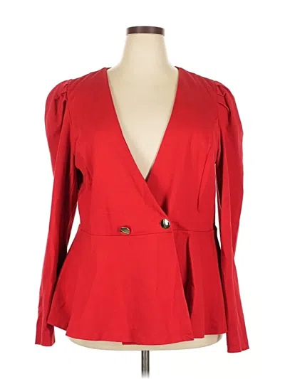 Pre-owned Eloquii Blazer Jacket In Red