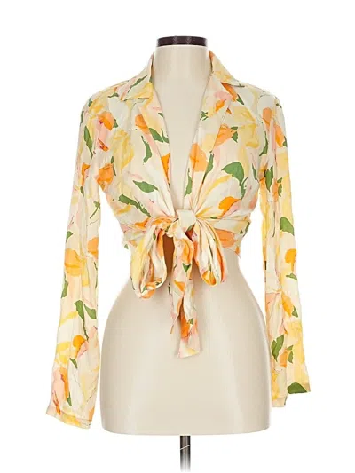 Pre-owned Rhythm Long Sleeve Blouse In Yellow