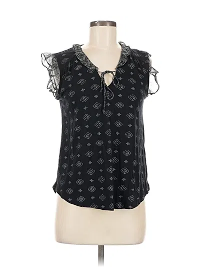 Pre-owned Lucky Brand Sleeveless Blouse In Black