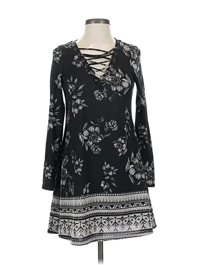 Pre-owned About A Girl Casual Dress In Black