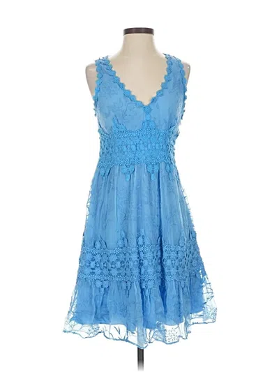 Pre-owned Ranna Gill Cocktail Dress In Blue
