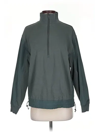 Pre-owned Athleta Track Jacket In Green