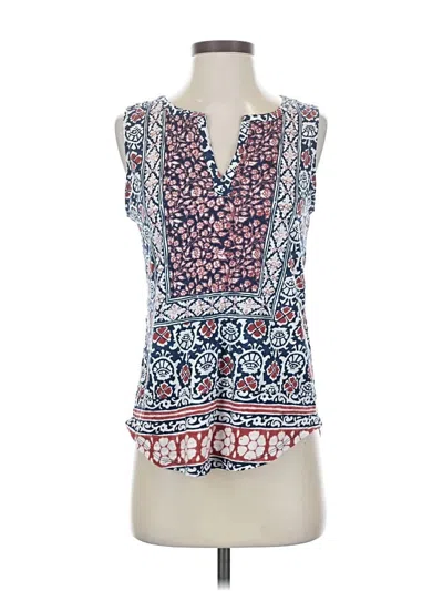 Pre-owned Lucky Brand Sleeveless Blouse In Blue