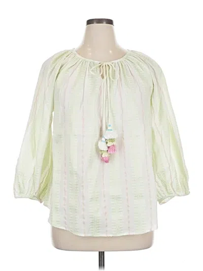 Pre-owned Philosophy Republic Clothing 3/4 Sleeve Blouse In Green