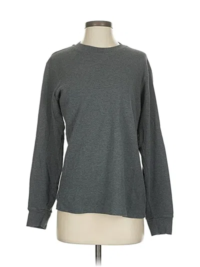 Pre-owned Uniqlo Long Sleeve T-shirt In Gray