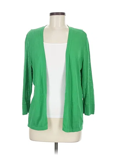Pre-owned Chico's Cardigan Sweater In Green