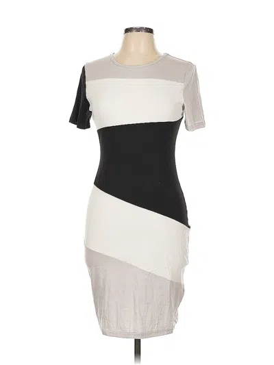 Pre-owned Assorted Brands Cocktail Dress In Gray