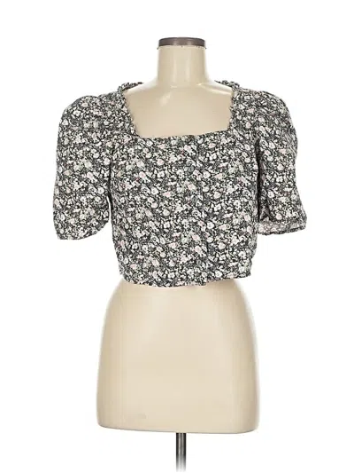 Pre-owned Levi's Short Sleeve Top Black Sweetheart Neckline Tops