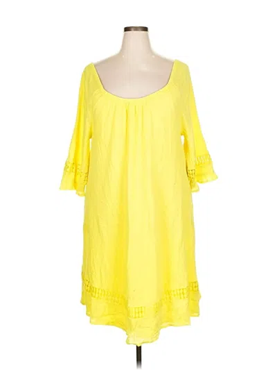 Pre-owned Lane Bryant Casual Dress In Yellow
