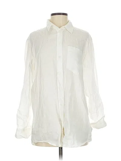 Pre-owned Gap Long Sleeve Button Down Shirt In White