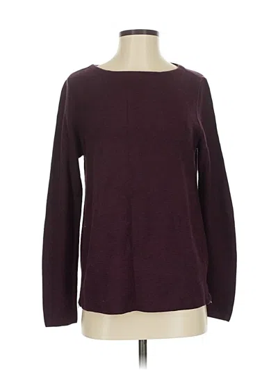 Pre-owned Jjill Pullover Sweater In Burgundy