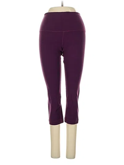 Pre-owned Lululemon Athletica Active Pants In Burgundy