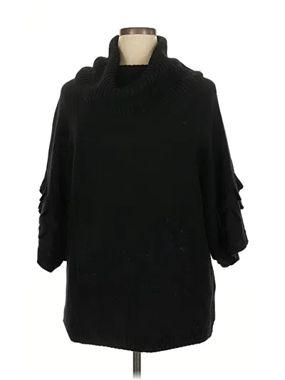 Pre-owned Tahari Turtleneck Sweater In Black